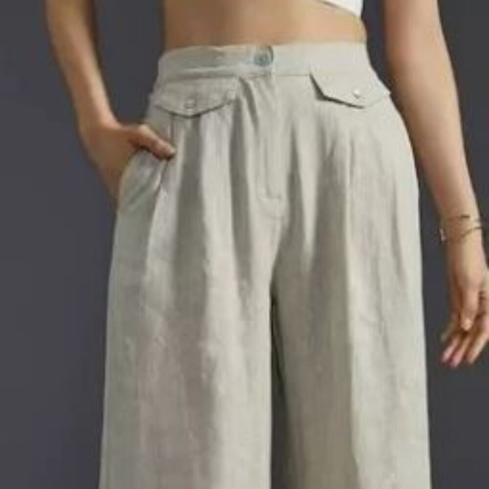 Sovere Anthropologie Instance Linen Pant – Wide Leg High Rise - XS - Picture 2 of 10